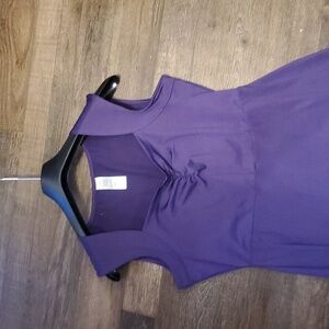 Elegant Purple Sleeveless Dress – Size Small – Soft Stretch Fabric